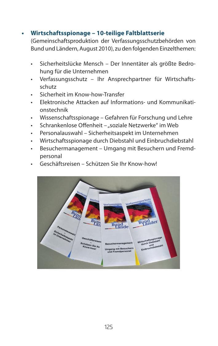 Seite 125 des Verfassungsschutzbericht 2015 Mecklenburg-Vorpommern