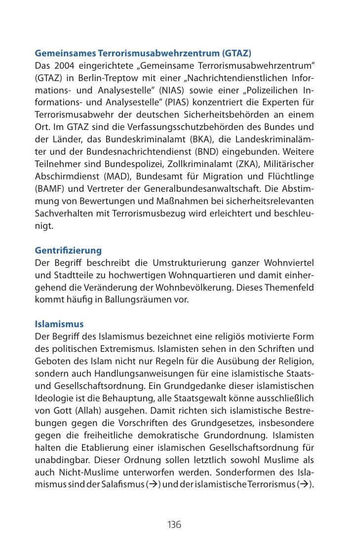 Seite 136 des Verfassungsschutzbericht 2015 Mecklenburg-Vorpommern