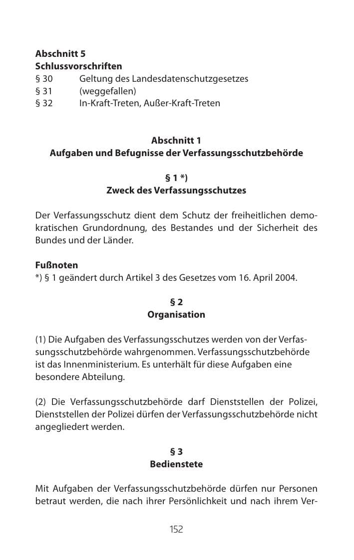 Seite 152 des Verfassungsschutzbericht 2015 Mecklenburg-Vorpommern