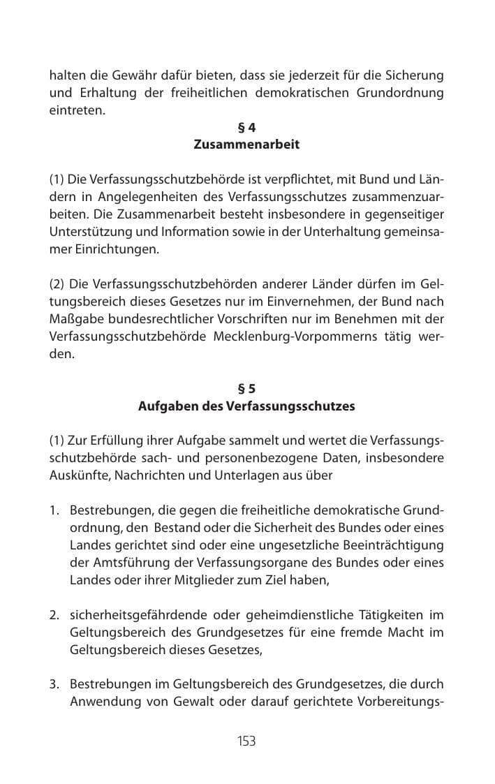 Seite 153 des Verfassungsschutzbericht 2015 Mecklenburg-Vorpommern