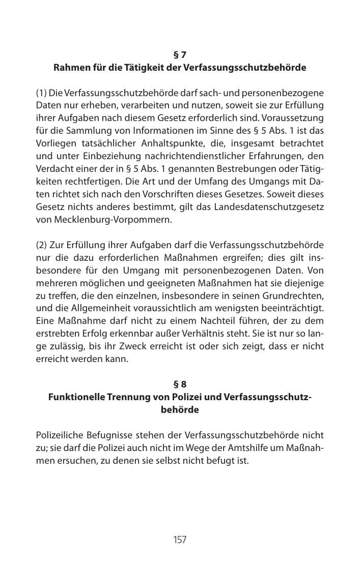 Seite 157 des Verfassungsschutzbericht 2015 Mecklenburg-Vorpommern