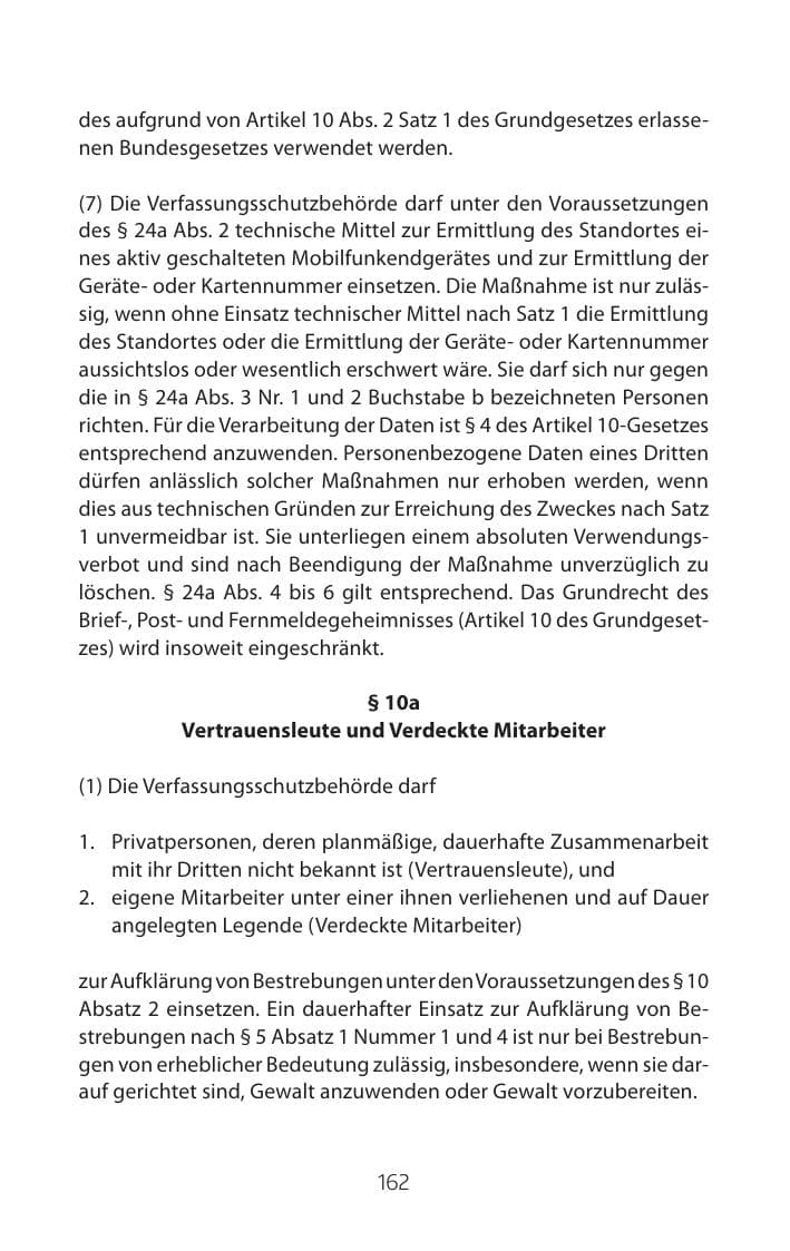 Seite 162 des Verfassungsschutzbericht 2015 Mecklenburg-Vorpommern