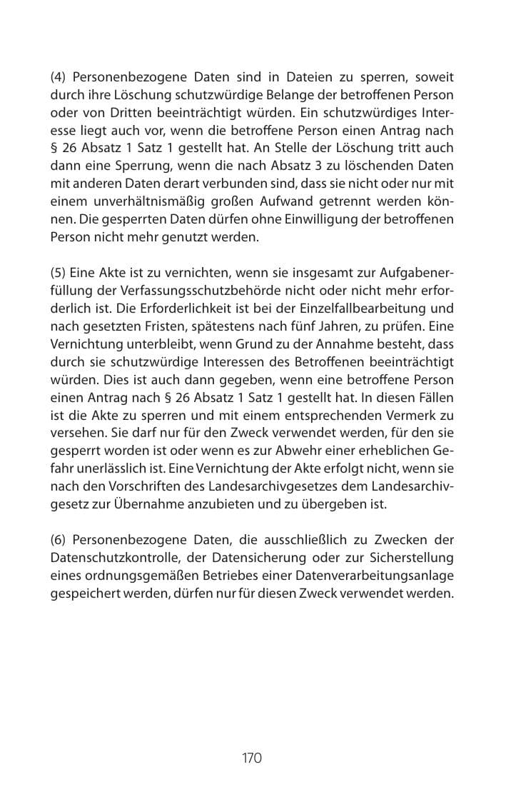 Seite 170 des Verfassungsschutzbericht 2015 Mecklenburg-Vorpommern