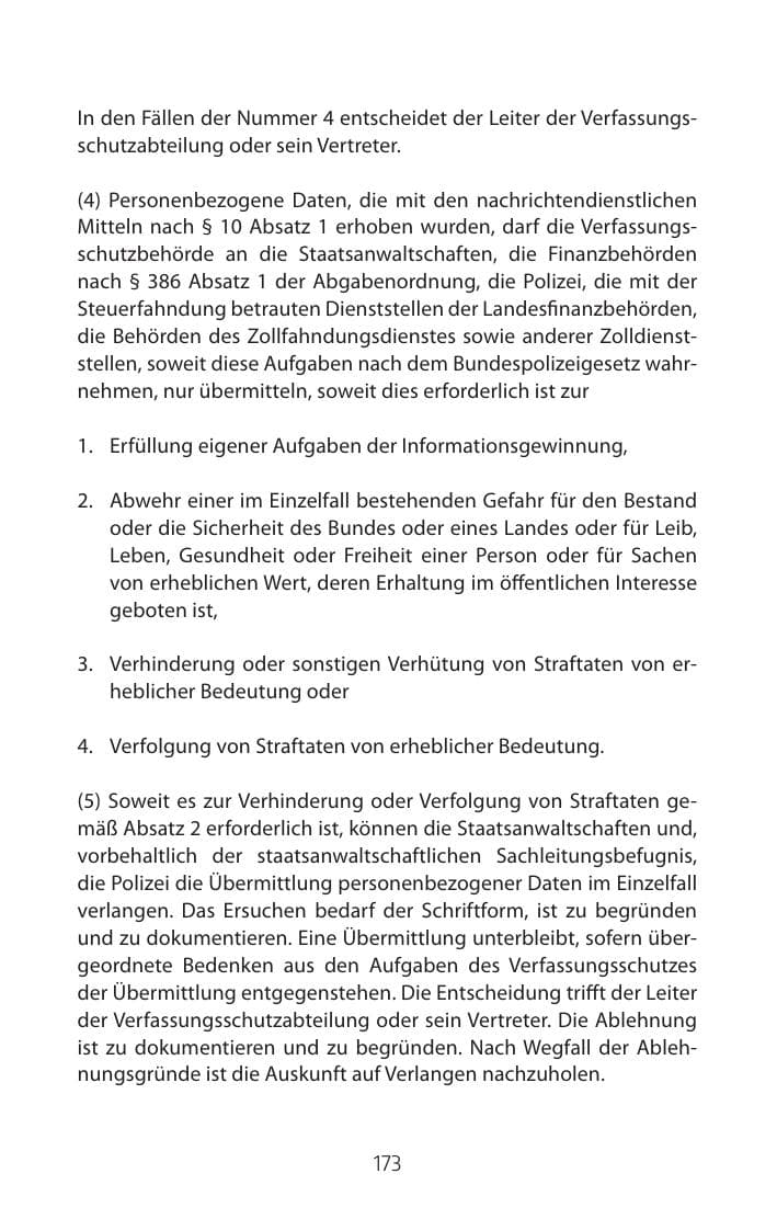 Seite 173 des Verfassungsschutzbericht 2015 Mecklenburg-Vorpommern