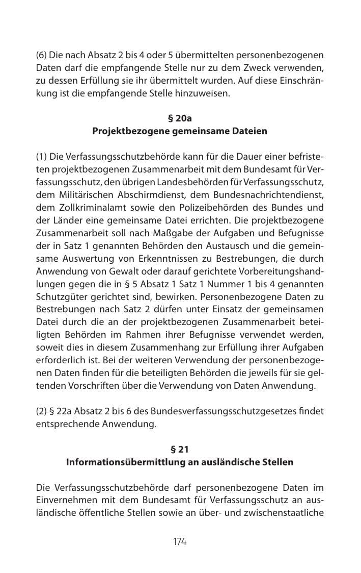 Seite 174 des Verfassungsschutzbericht 2015 Mecklenburg-Vorpommern