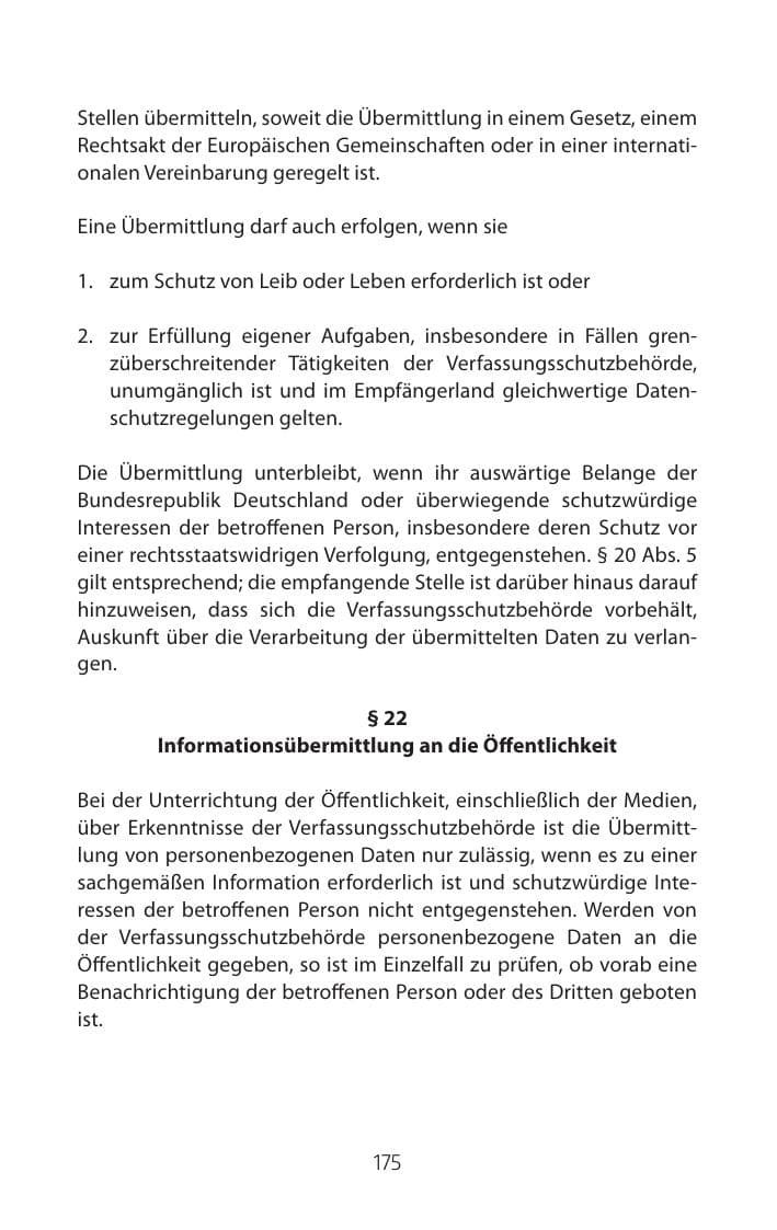 Seite 175 des Verfassungsschutzbericht 2015 Mecklenburg-Vorpommern