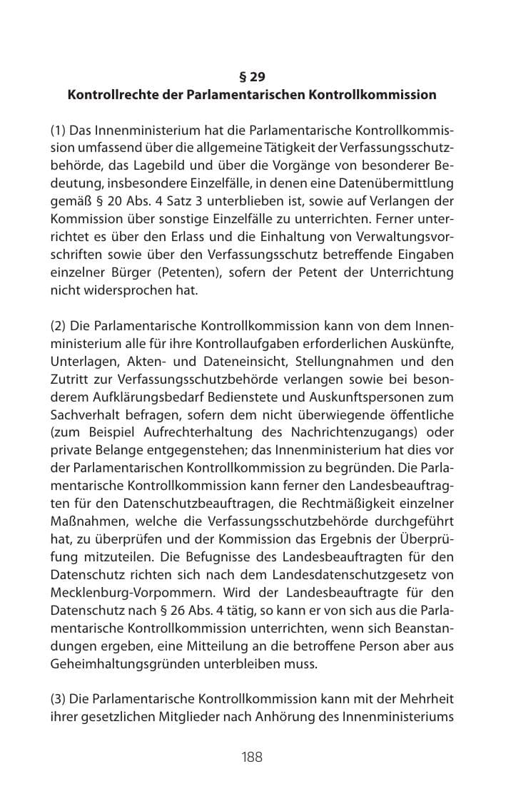 Seite 188 des Verfassungsschutzbericht 2015 Mecklenburg-Vorpommern