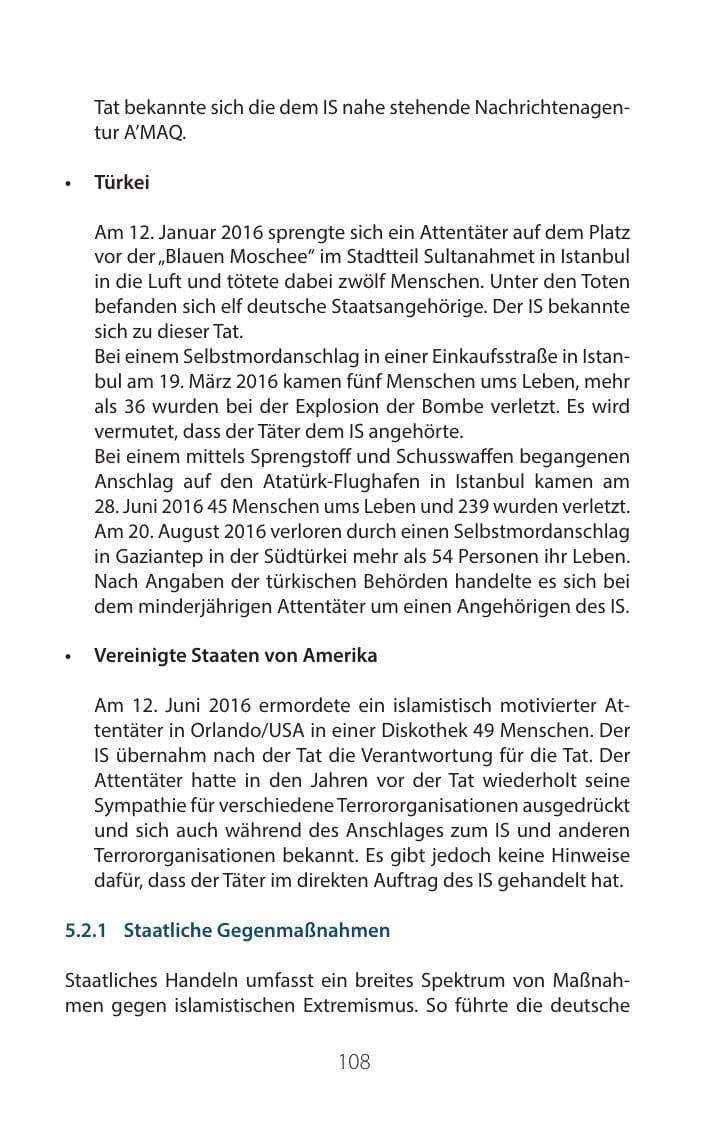 Seite 107 des Verfassungsschutzbericht 2016 Mecklenburg-Vorpommern