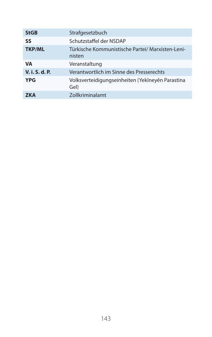 Seite 142 des Verfassungsschutzbericht 2016 Mecklenburg-Vorpommern