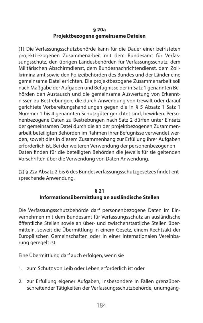 Seite 183 des Verfassungsschutzbericht 2016 Mecklenburg-Vorpommern