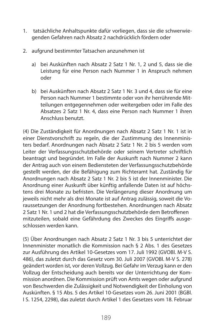 Seite 188 des Verfassungsschutzbericht 2016 Mecklenburg-Vorpommern