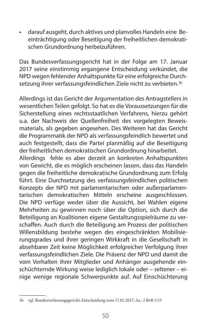 Seite 49 des Verfassungsschutzbericht 2016 Mecklenburg-Vorpommern