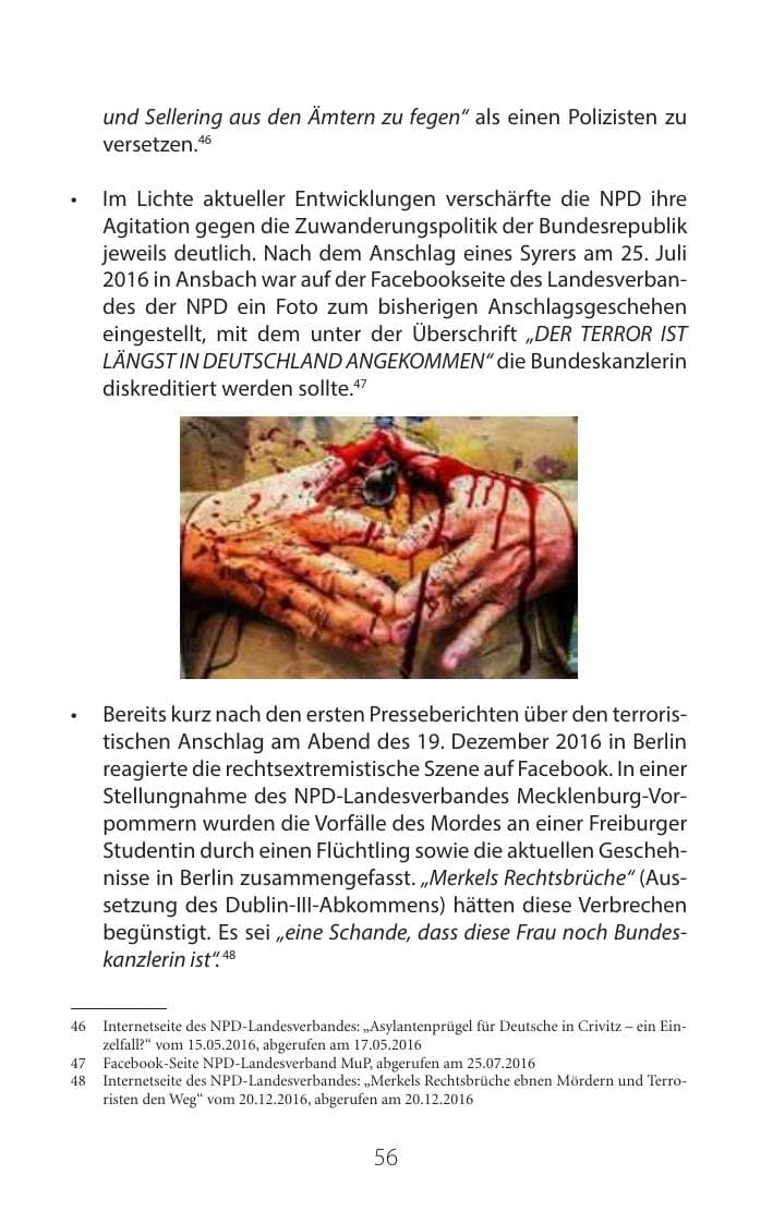 Seite 55 des Verfassungsschutzbericht 2016 Mecklenburg-Vorpommern