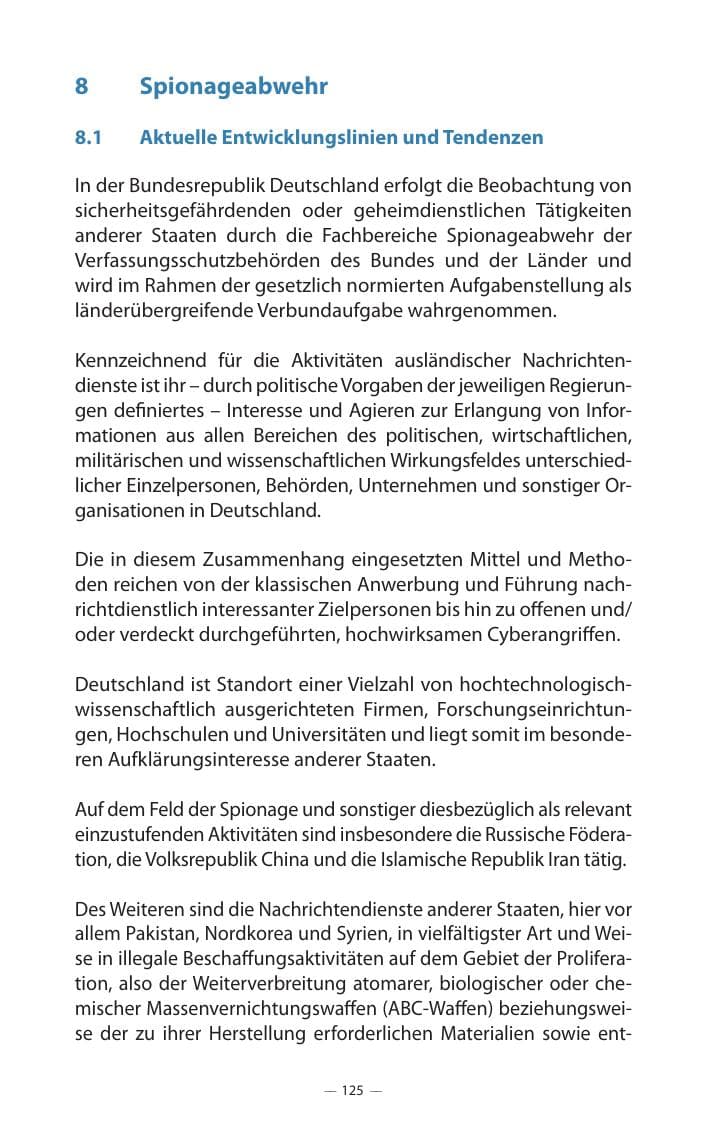 Seite 129 des Verfassungsschutzbericht 2017 Mecklenburg-Vorpommern