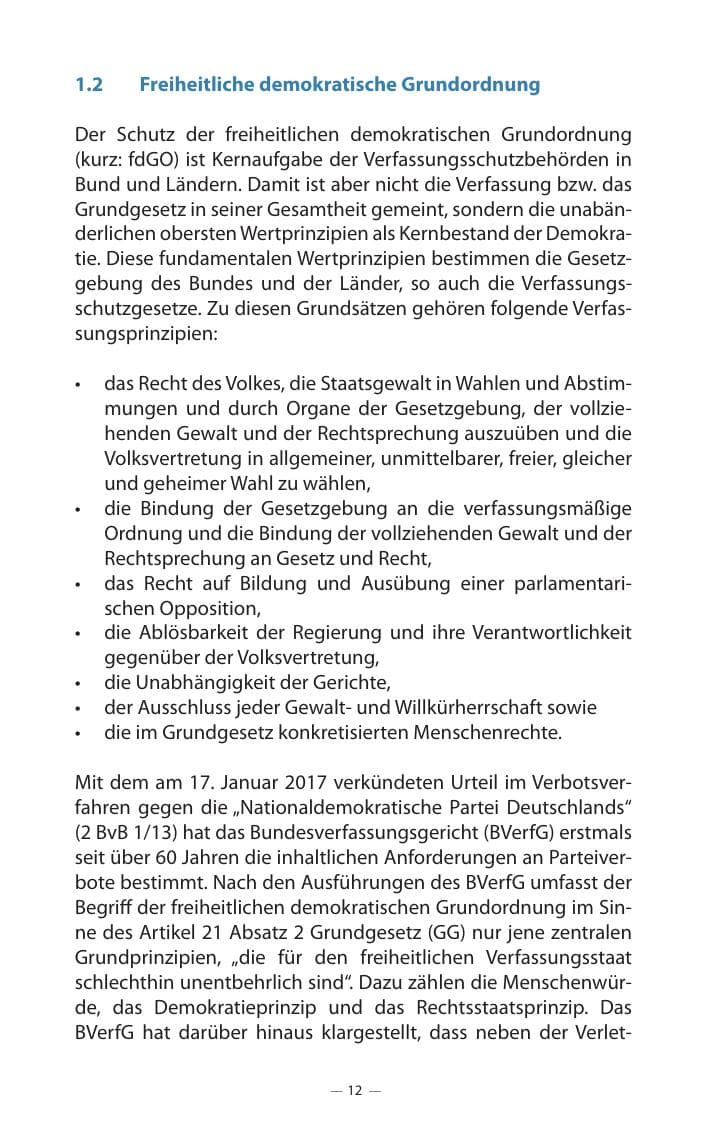Seite 16 des Verfassungsschutzbericht 2017 Mecklenburg-Vorpommern