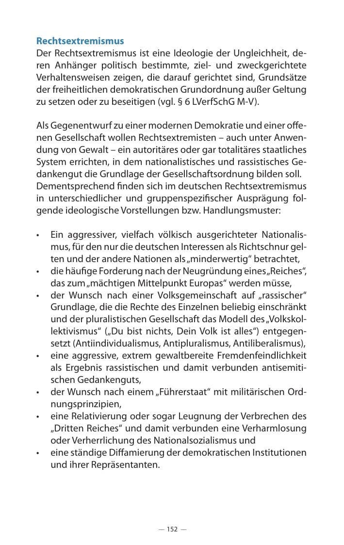 Seite 156 des Verfassungsschutzbericht 2017 Mecklenburg-Vorpommern