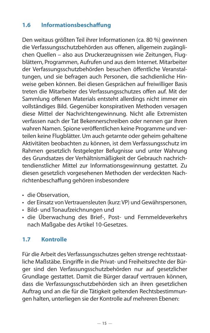 Seite 19 des Verfassungsschutzbericht 2017 Mecklenburg-Vorpommern