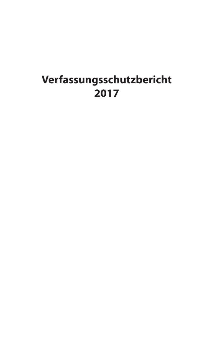 Seite 3 des Verfassungsschutzbericht 2017 Mecklenburg-Vorpommern