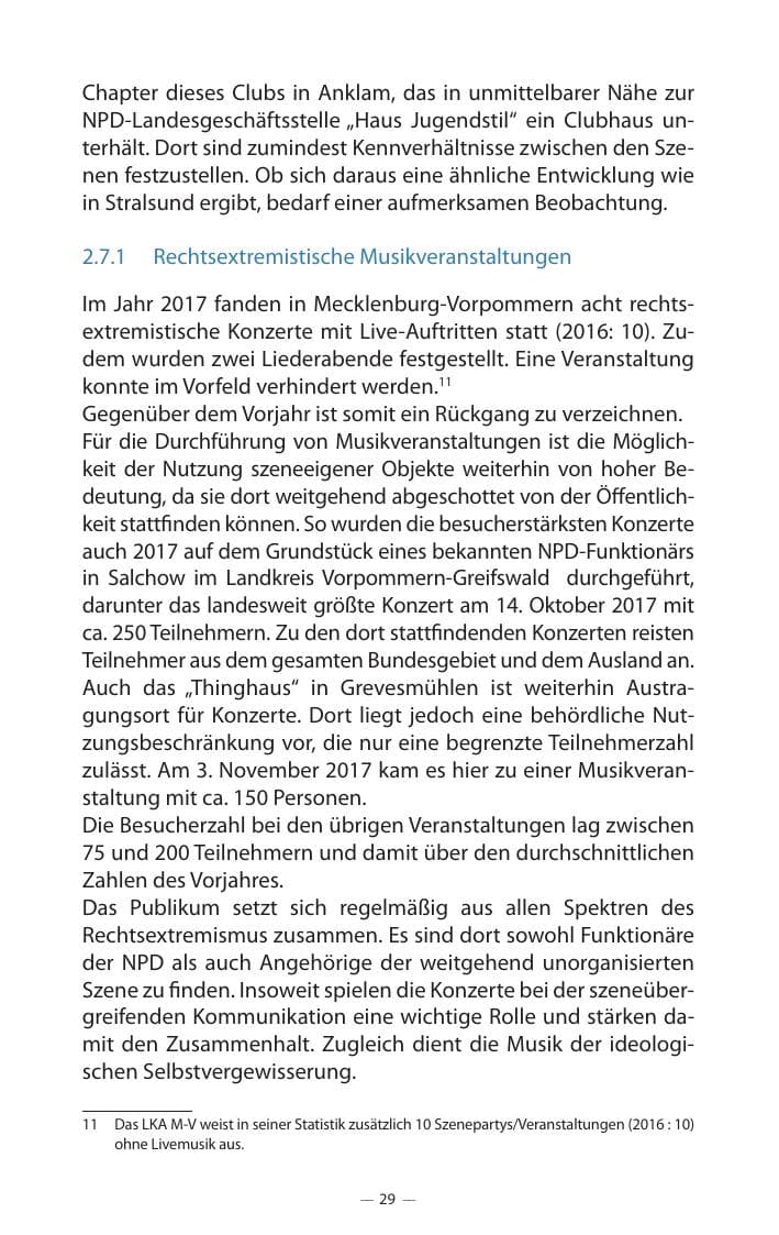 Seite 33 des Verfassungsschutzbericht 2017 Mecklenburg-Vorpommern