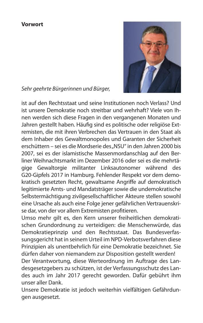 Seite 5 des Verfassungsschutzbericht 2017 Mecklenburg-Vorpommern