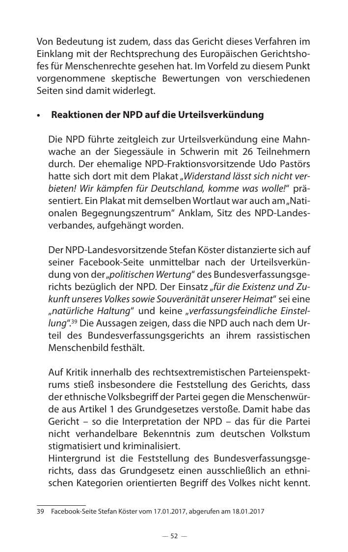 Seite 56 des Verfassungsschutzbericht 2017 Mecklenburg-Vorpommern