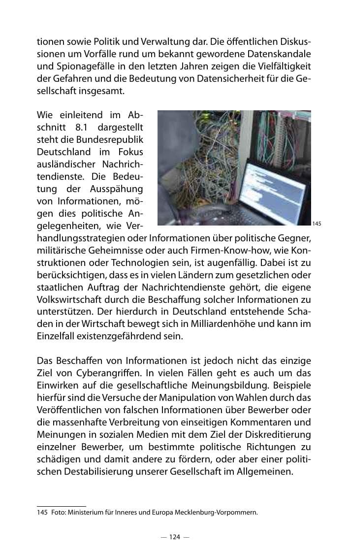 Seite 128 des Verfassungsschutzbericht 2018 Mecklenburg-Vorpommern