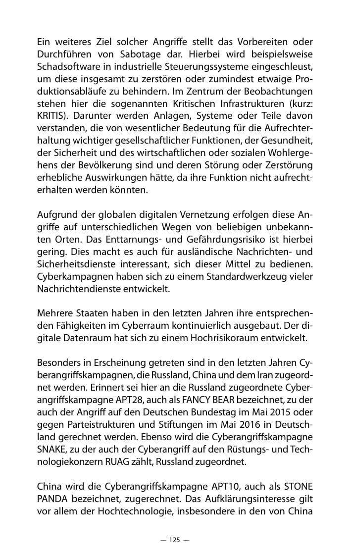 Seite 129 des Verfassungsschutzbericht 2018 Mecklenburg-Vorpommern