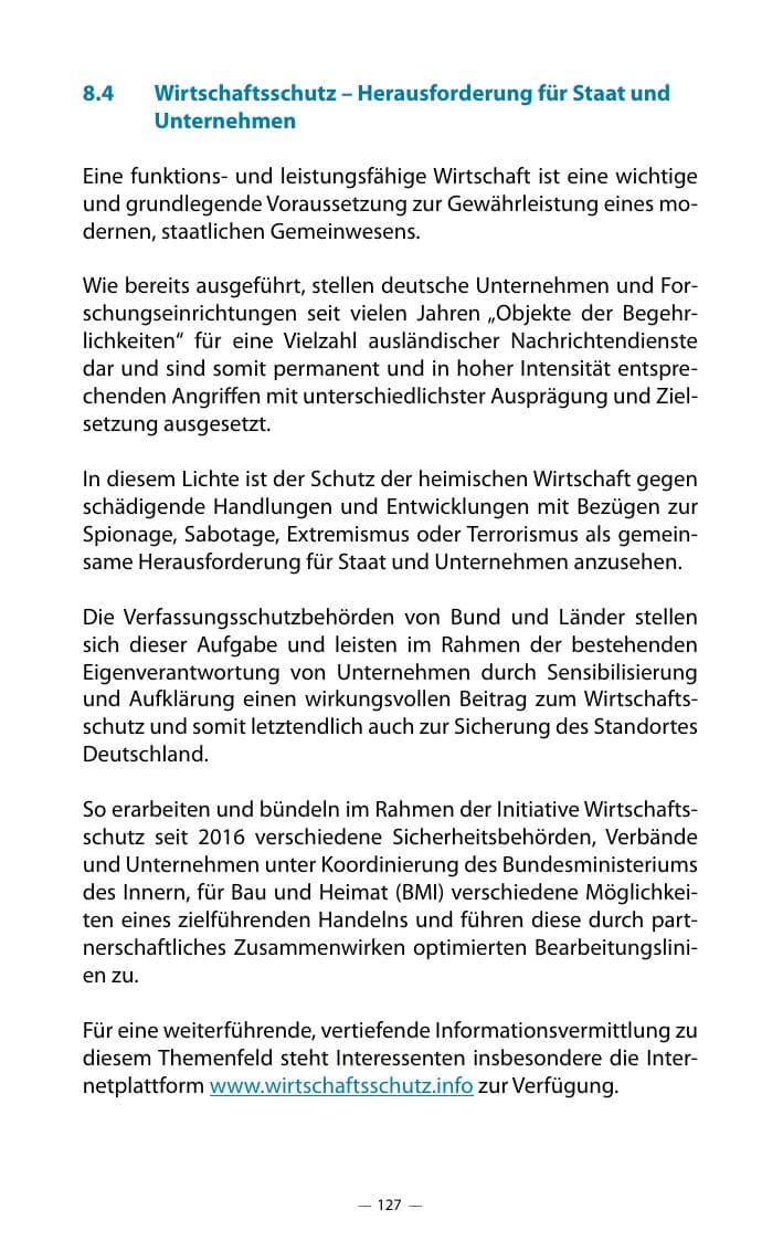 Seite 131 des Verfassungsschutzbericht 2018 Mecklenburg-Vorpommern