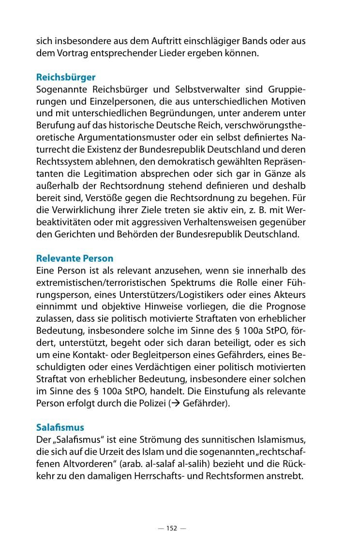 Seite 156 des Verfassungsschutzbericht 2018 Mecklenburg-Vorpommern