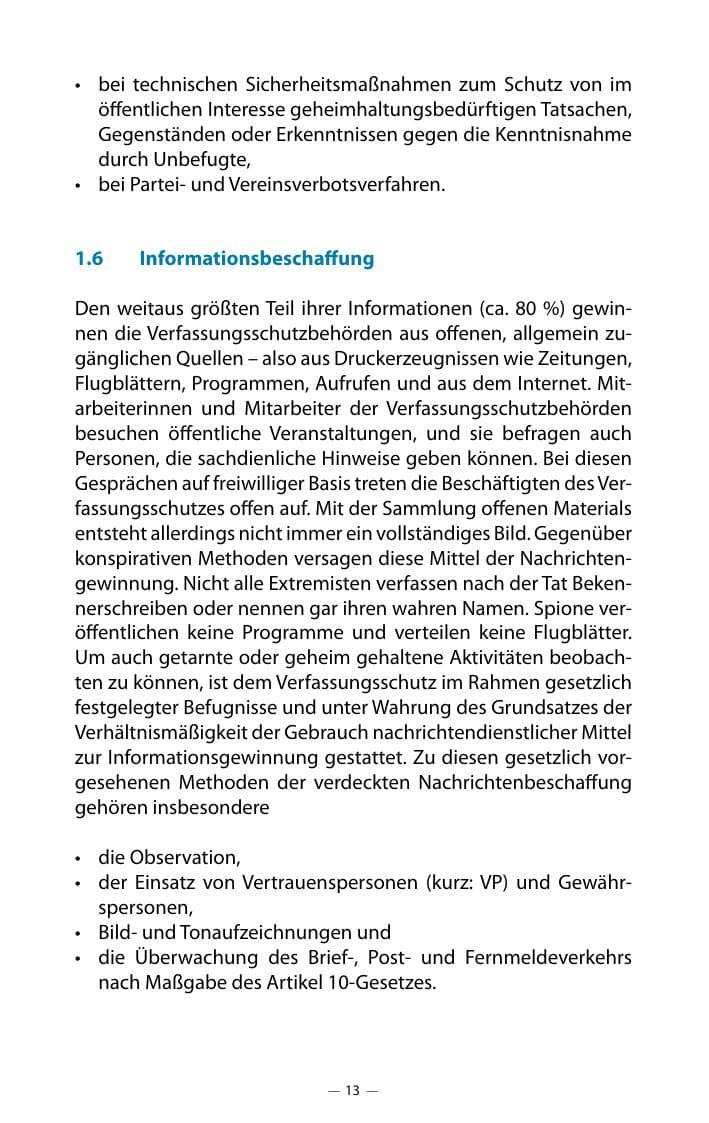 Seite 17 des Verfassungsschutzbericht 2018 Mecklenburg-Vorpommern