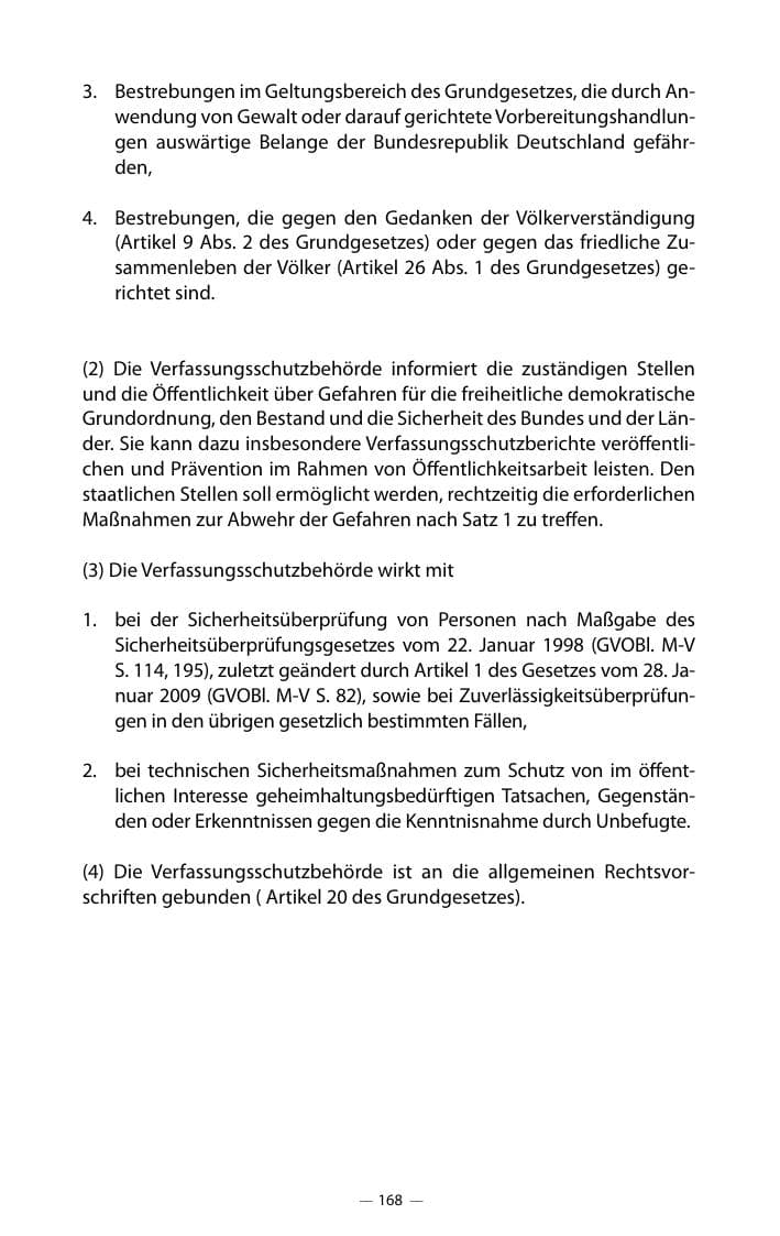 Seite 172 des Verfassungsschutzbericht 2018 Mecklenburg-Vorpommern