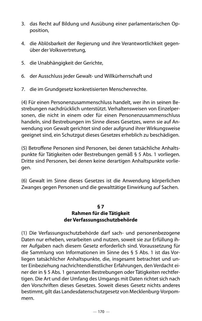 Seite 174 des Verfassungsschutzbericht 2018 Mecklenburg-Vorpommern