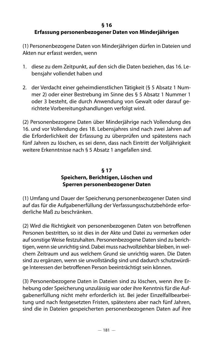 Seite 185 des Verfassungsschutzbericht 2018 Mecklenburg-Vorpommern