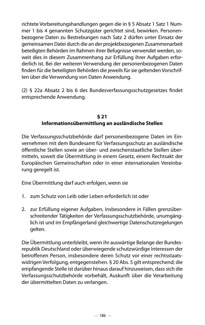 Seite 190 des Verfassungsschutzbericht 2018 Mecklenburg-Vorpommern