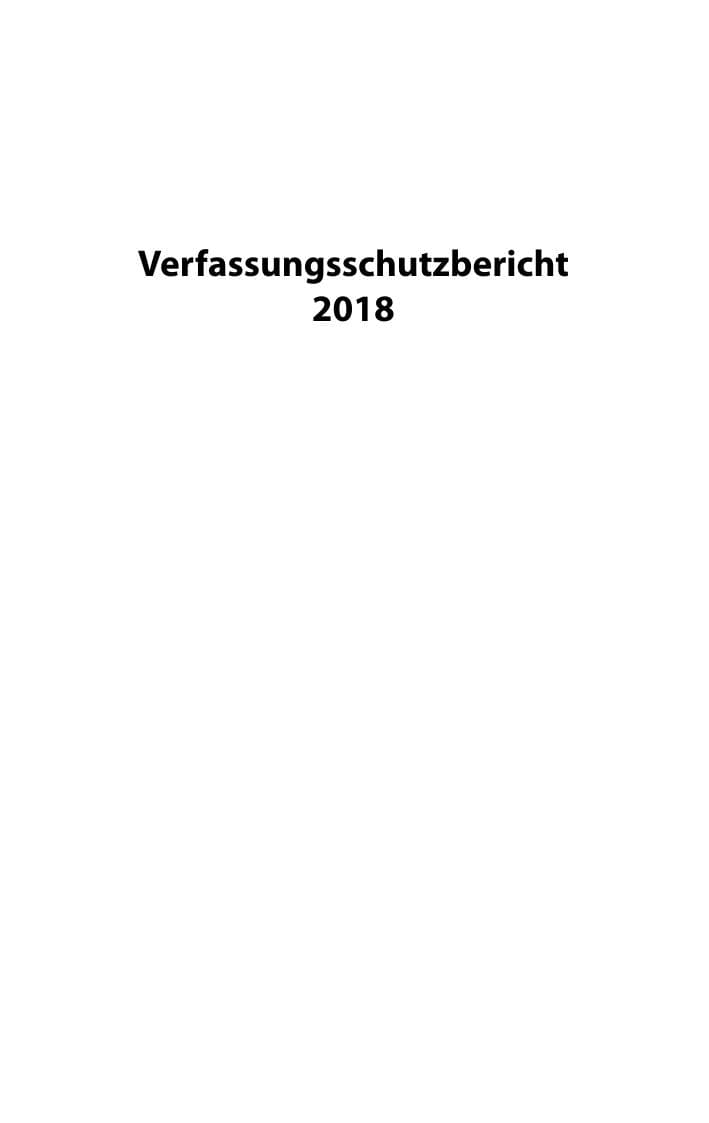 Seite 3 des Verfassungsschutzbericht 2018 Mecklenburg-Vorpommern