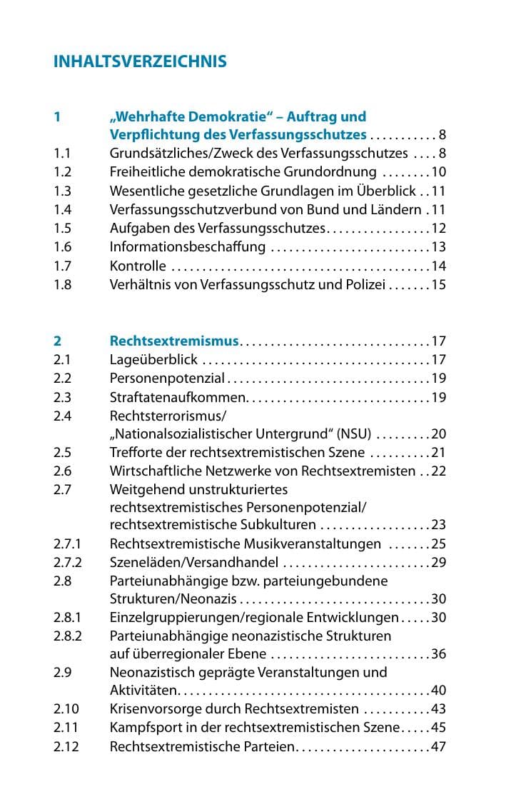 Seite 8 des Verfassungsschutzbericht 2018 Mecklenburg-Vorpommern