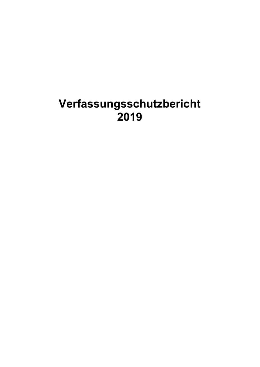 Seite 3 des Verfassungsschutzbericht 2019 Mecklenburg-Vorpommern