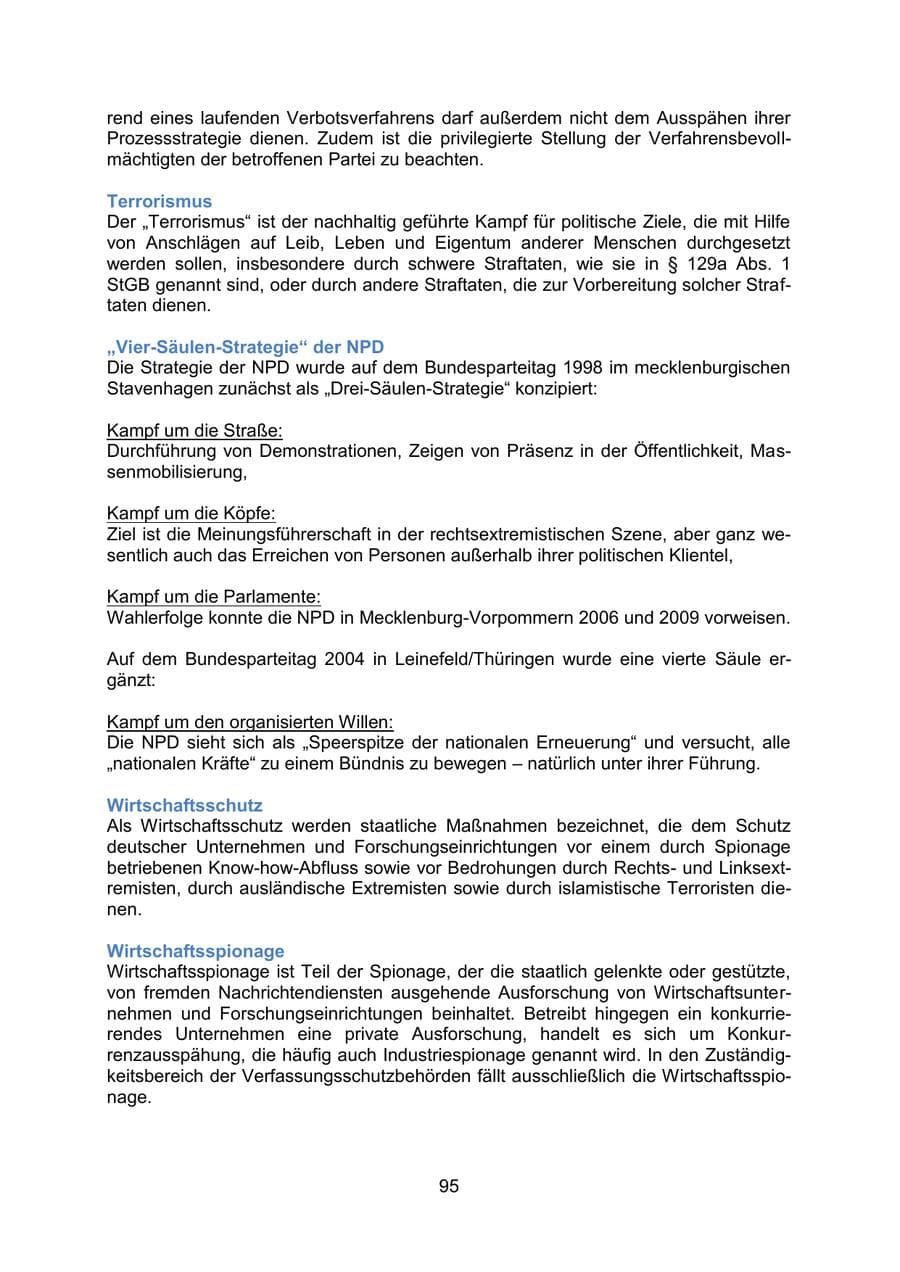 Seite 98 des Verfassungsschutzbericht 2019 Mecklenburg-Vorpommern