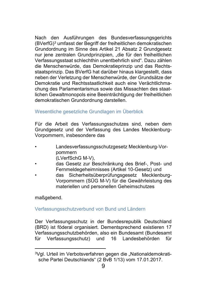 Seite 13 des Verfassungsschutzbericht 2021 Mecklenburg-Vorpommern