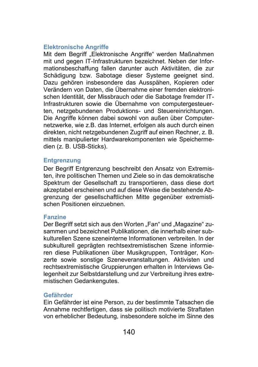 Seite 144 des Verfassungsschutzbericht 2021 Mecklenburg-Vorpommern