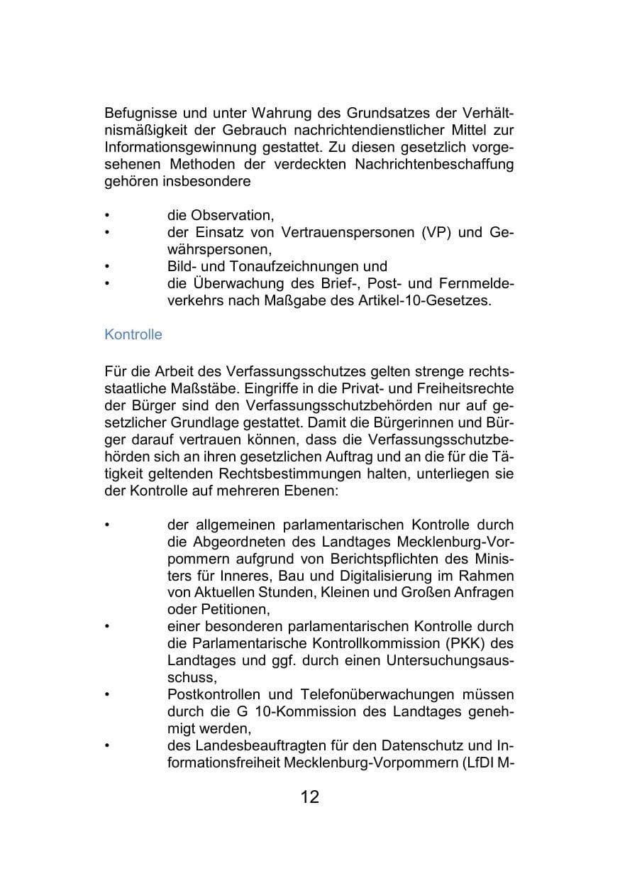 Seite 16 des Verfassungsschutzbericht 2021 Mecklenburg-Vorpommern