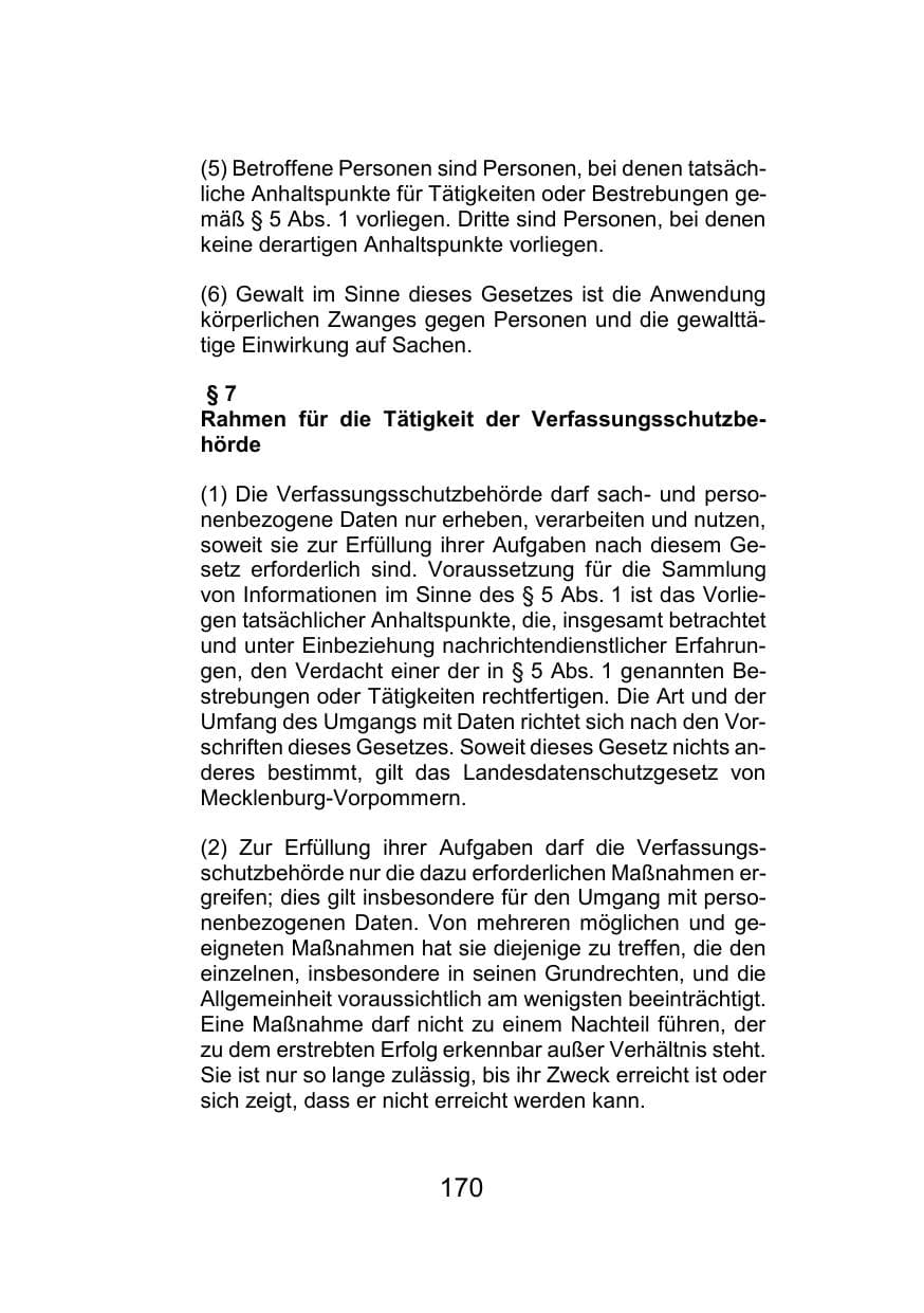 Seite 174 des Verfassungsschutzbericht 2021 Mecklenburg-Vorpommern