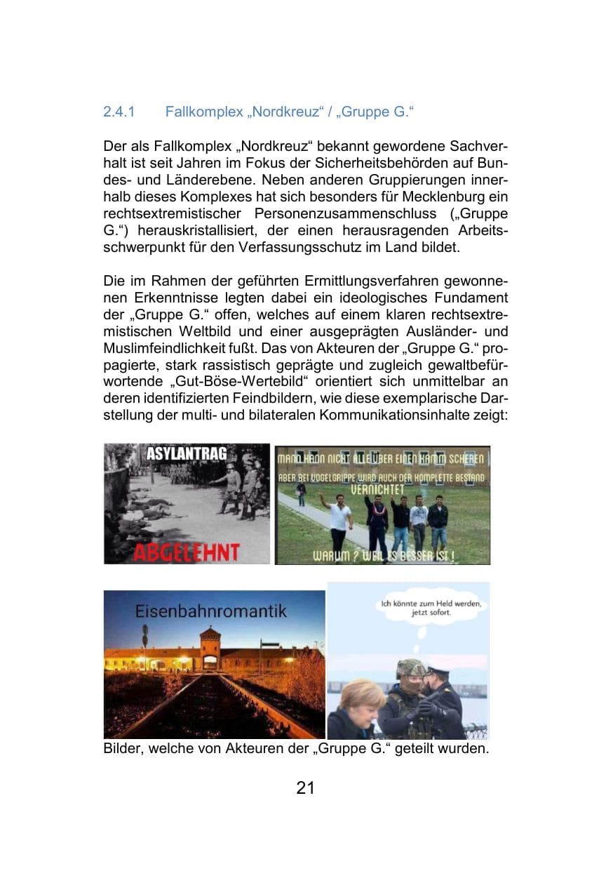 Seite 25 des Verfassungsschutzbericht 2021 Mecklenburg-Vorpommern