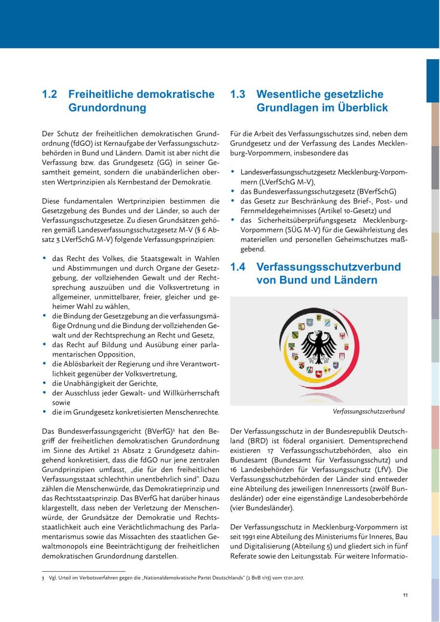Seite 13 des Verfassungsschutzbericht 2022 Mecklenburg-Vorpommern