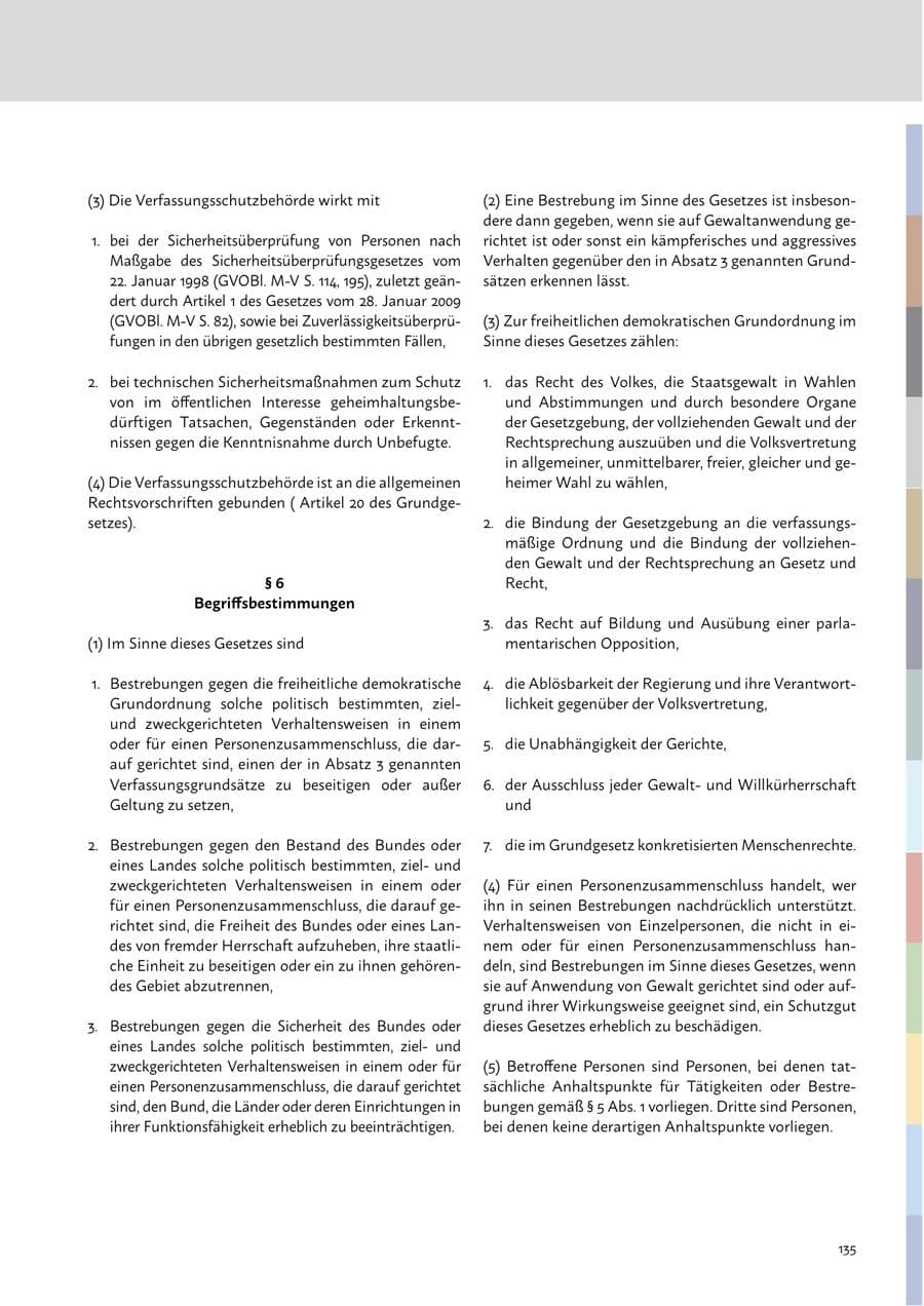 Seite 137 des Verfassungsschutzbericht 2022 Mecklenburg-Vorpommern