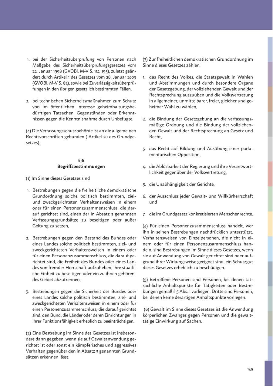Seite 151 des Verfassungsschutzbericht 2023 Mecklenburg-Vorpommern