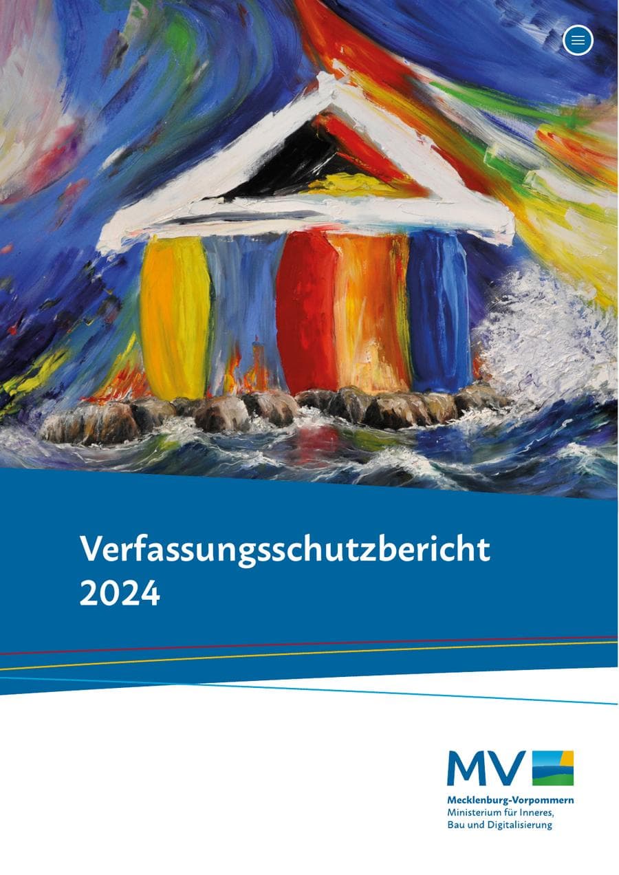 Seite 1 des Verfassungsschutzbericht 2024 Mecklenburg-Vorpommern