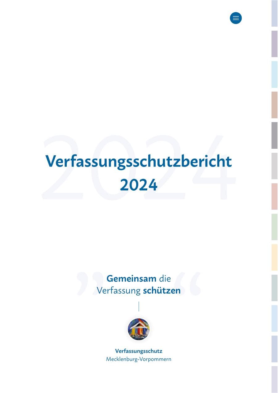 Seite 3 des Verfassungsschutzbericht 2024 Mecklenburg-Vorpommern
