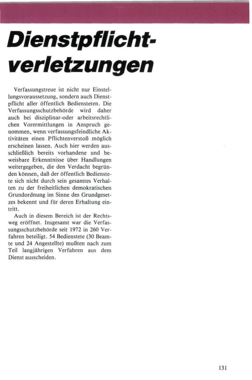 Seite 132 des Verfassungsschutzbericht 1984 Niedersachsen