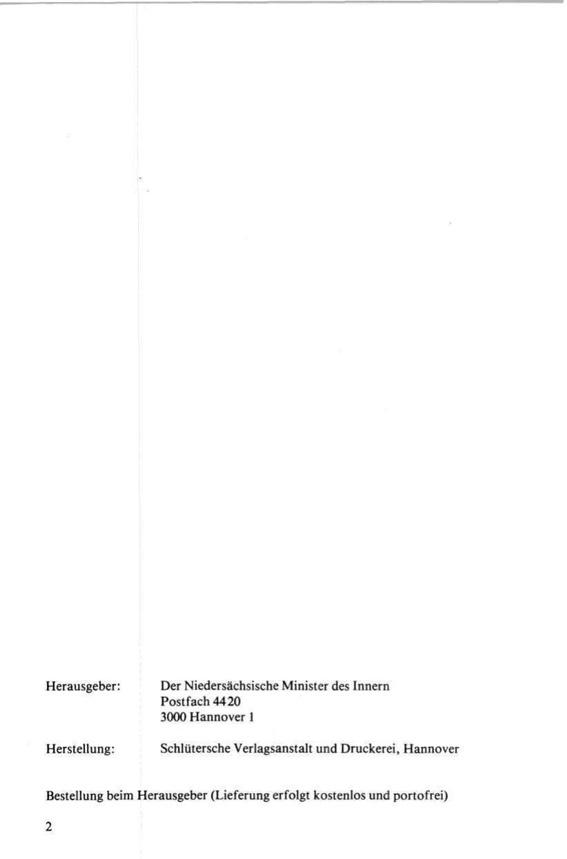 Seite 3 des Verfassungsschutzbericht 1984 Niedersachsen